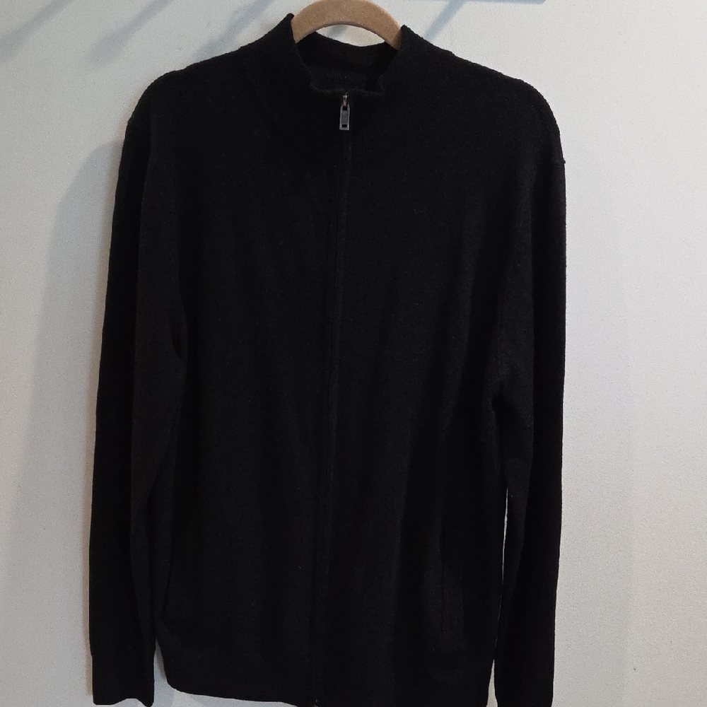Christian Lacroix Men's Dark Zip-Up Sweater